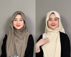 Gambar tutorial hijab instan simple