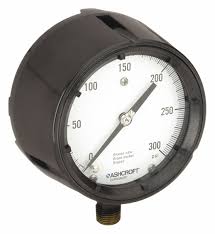 ASHCROFT, 0 psi to 300 psi, White, Process Pressure Gauge ...