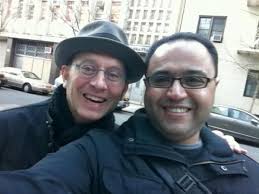 Previously on LOST! Lol Ran into the brilliant Michael Emerson yesterday in NYC. Shockingly nice &amp; funny. Michael and Faisal Almalki - agpv4bzceaatekh1
