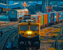 Indian Railways locomotive and train station professional photography, AI generated
