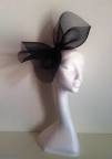 Black bow fascinator