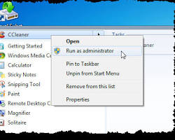 Image of Run game as administrator windows right click menu