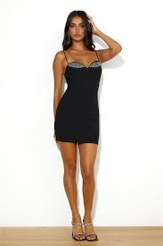 Made To Be Seen Mini Dress Black | Hello Molly