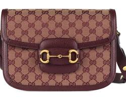 Gucci bag Horsebit 1955 in burgundy color的图片