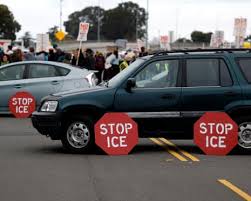 Protesters blocking access to Coast Guard Island