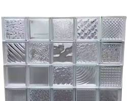 Hình ảnh về Gạch kính rỗng màu trắng họa tiết hình học