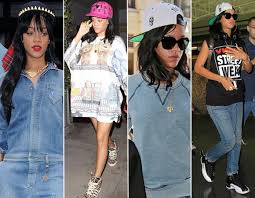 Resultado de imagem para look rihanna dia a dia