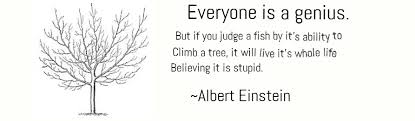 Albert Einstein (a fish and a tree) by kawaiipye on DeviantArt via Relatably.com