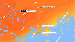 Hurja ero rannikon ja sisämaan vappusäässä: Vantaalla 20 astetta, Kaivopuistossa 13