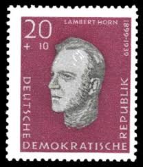 DDR Briefmarke - Antifaschisten, Lambert Horn - ddr60009