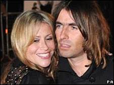 Liam and Nicole Gallagher. Liam Gallagher and wife Nicole were among the celebrities - _44535373_liam_pa226