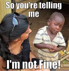 Image result for Im fine meme