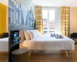 B&B Hotel Roma Termini room interior (由 AI 生成)