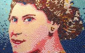 Nick Adlam with his Jelly Queen. Image 1 of 2. It is made out of about 10,000 jelly beans Photo: TERRY APPLIN / EDDIE MITCHELL - JELLY1_1563226c