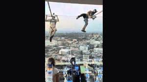 BASE jumpers who parachuted off Space Needle observation deck shock with viral stunt