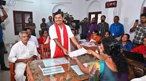 Swaraj, Anvar file nominations in Nilambur