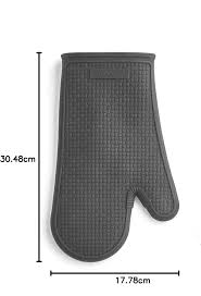 Harman Textured Silicone Oven Mitt 7" x 12" Black : Amazon ...