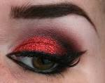 Red glitter eyeshadow