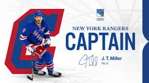 J.T. Miller Named New York Rangers Captain