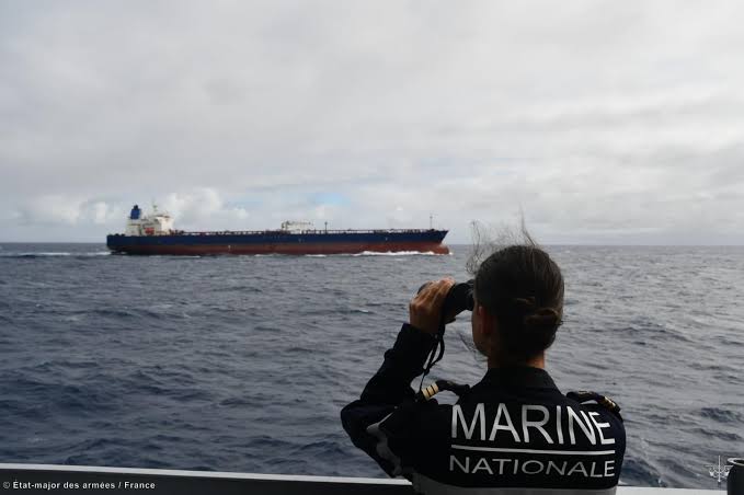 French Navy intercepts Russian shadow fleet tanker DF Peak in Indian Ocean; Macron says France determined to combat ghost fleet