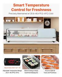 Linea Fria Vitrina Sushi Refrigerada Exhibidor Vidrio Curvo ...