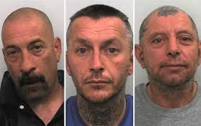Dane Gartside, Simon Turner and Sean Creighton. Turner and Gartside have been found guilty of the murdering Hell&#39;s Angel Gerry Tobin on the M40 last year. - Biker_three_murder_1120087c
