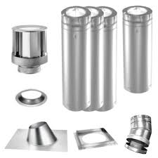 Kingsman 4" x 6 5/8" DuraVent 15ft Vertical Vent Kit ...