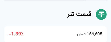 قیمت تتر در حال ریزش است / آخرین قیمت ۱۶۶ هزار تومان