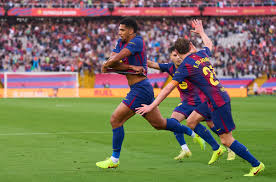 ‘I said I’d score’ - Ronald Araujo happy to play as a striker for Barcelona