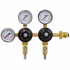 Taprite Dual Body Nitrogen Regulator - Triple Gauge, Two ...