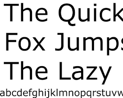 Fonte de letra Verdana