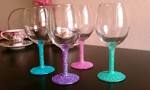 How to glitter wine glasses