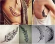 Tatouage plume sein