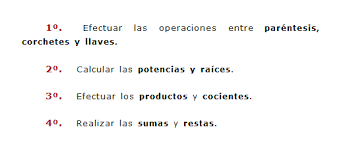Resultado de imagen de imagen de operaciones de suma resta multiplicacion y division potenciacion