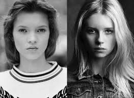 ^Young Kate Moss for her first sitting in 1988 and Lottie Moss now. - Lottie-Moss-Kate-Moss-Comparison