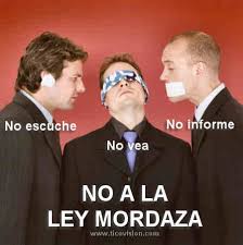 Resultado de imagen de no a la ley mordaza