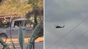 Marina despliega fuerte operativo por aire y tierra en la sierra de Mocorito; tres unidades resultan dañadas por ponchallantas