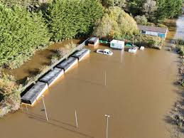 Storm Boelo flooding as River Ely bursts its banks near homes - Wales Online
