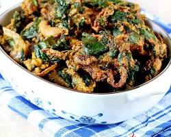 Palak pakora indian dish