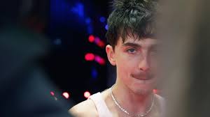 Timothée Chalamet promoting Marty Supreme