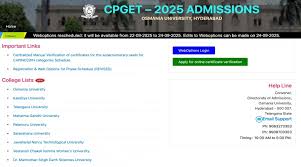 TG CPGET Seat Allotment 2025 Phase 1 Expected Release Time