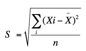Resultado de imagen de desviacion tipica o estandar