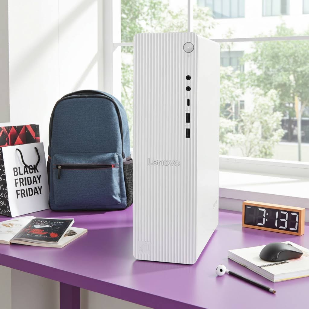 

Lenovo IdeaCentre Tower Gen 10 (AMD) AMD Ryzen™ 5 220 Processor (3.20 GHz up to 4.90 GHz)/Windows 11 Home 64/512 GB SSD QLC