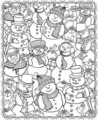Image result for coloring book snowmen