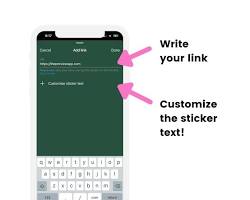 Image of Customizing Link Sticker Text