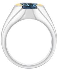EFFY Collection London Blue Topaz (6 ct. t.w.) and White Zircon (5/8 ct. t.w.) Ring in 14K