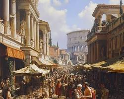 Image of busy Roman marketplace