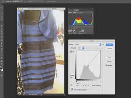 Image result for blue and black dress