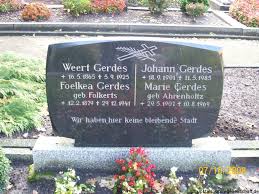 Grab von Marie Gerdes (geb. Ahrenholtz) (29.05.1907-10.08.1969 ...