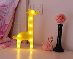 Image of giraffeshaped lamp